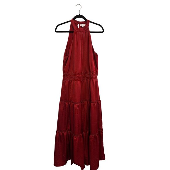 Lost‎ + Wander Fleur Halter Maxi Dress in burgundy XL - Picture 2 of 8